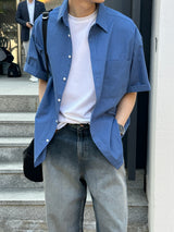 トニ―ハイデンシティー半袖シャツ/Tony High Density Short-Sleeved Shirts (4 colors)