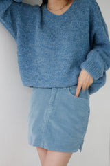 アルパカVネックニット / Alpaca V-neck Knit (6color)