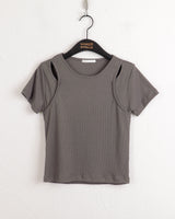 ピクトレイヤードショルダートゥーム半袖Tシャツ