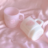 Cherry blossom  rabbit ♡ milk glass mug