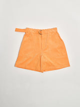 CORDUROY BELT SHORTS TANGERINE (6594013462646)