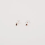 14Kゴールドボール3MMピアス/14K GOLD BALL 3MM EARRING_2COLOR (silicone clutch)