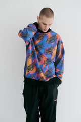 ファンスクリブリングオールオーバークルーネック / BSR2223FWPO078 FUN SCIBBLING ALL OVER CREWNECK NEON SIGN