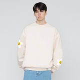 [UNISEX] Multi-tape flower smile drawing sweatshirt