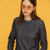ツートーンロングスリーブTシャツ / TWO TONE LONG SLEEVE TEE_BLUE