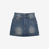 pony high-waist denim skirt