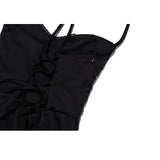 BOLD SLIP BACKLESS MINI ONEPIECE BLACK (6682530218102)