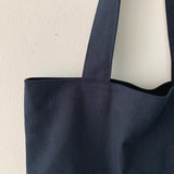 Twill simple line bag - deep navy
