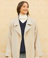 ウールブレンドローブコート/RCH wool blended robe coat light gray