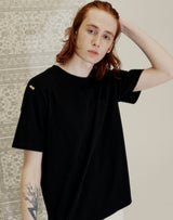 YELLOW TAP REGULAR FIT T-SHIRT BLACK (6691420307574)