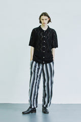 ウェーブニットハーフカーディガン/wave knited half cardigan black