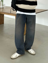 ウェンズデーブラッシュワイドデニムパンツ/WEDNESDAY BRUSH WIDE DENIM PANTS