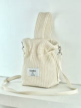 Ribbed fabric New string mini bag