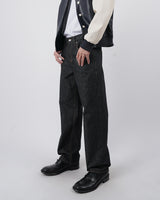 ファストげレイファブリックワイドデニムジーンズ / fast grey fabric wide denim jeans 2color