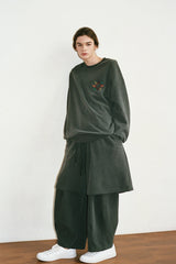 SOLAR PIGMENT BALLOON SWEAT PANTS (Charcoal) / ソーラーピグメントバルーンスウェットパンツ