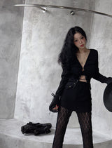 lace see-through skirt leggings pants