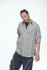 ピクニックマットタッセルシャツ/Picnic Mat Tassel Shirts Navy