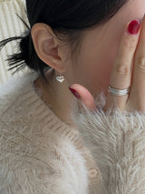 [92.5silver] フックハートピアス