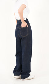 ハイウエストディープブルーワイドフィットサスペンダーデニムパンツ/RED VELVER WENDY WORN HIGH WAIST DEEP BLUE WIDE FIT SUSPENDER DENIM PANTS [16636]