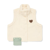 POCKET POINT 2 WAY CROP FUR JACKET [IVORY]