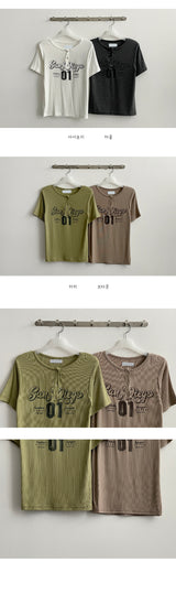ディズニーリブド沙ップショートスリーブT / Disney's Ribbed Snap Short Sleeve Tee