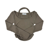 Halter-Neck Shirring Crop T