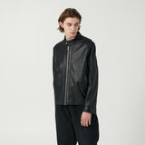 LAMBSKIN CHINA COLLAR JACKET