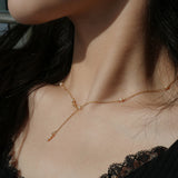 Y PEARL 14K GOLDFILLED NECKLACE (6681233490038)