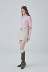 ウールシルクウォーマーTシャツ / Wool Silk Warmer T-Shirt [Milk Pink]