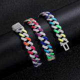 RAINBOW DIAMOND CUBAN CHAIN NECKLACE (6684545581174)