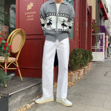 LMN Labo Semi-wide White Jeans (White)
