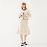 TWEED MIDI SKIRT (IVORY) (6579685130358)
