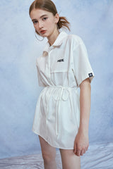 HIDE Cutting Half Sleeves Shirt (White) (6570994991222)