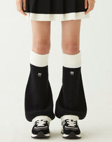 ブークルニットレッグウォーマー/BOUCLE KNIT LEG WARMERS BLACK