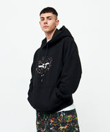 HAND PAINTING UNIVERSE HOODIE (BLACK) (4612193583222)
