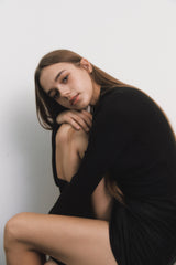 Shirring Top Black