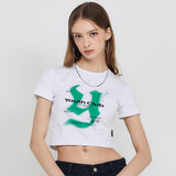 Yロゴクロップtシャツ / Y logo crop t-shirt - 2 color