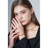 TWIST GOLD CHAIN BRACELET (6618489389174)