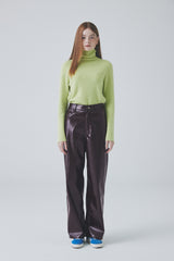 ホールガーメントカシミアタートルネックニット / Whole Garment Cashmere Turtleneck Knit [Lime Green]