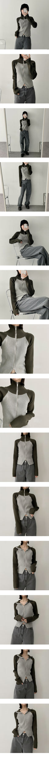 ハイブハイネック2wayリブジップアップ / Hive High-Neck to Way Ribs Zip-Up