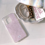 Pink lace jelly hard case (clear)