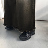 ヤットキャット サンドウォッシュドマキシデニムロングスカート