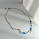 バケーションビズキッチーアクアチェーンハートネックレス/aqu Vacation Biz Kitchee Aqua Chain Heart Necklace