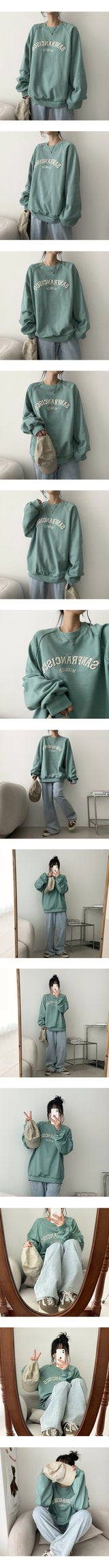 Sanf Zuri Embroidered Raglan Sweatshirt