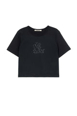 ホットフィックス半袖トップ / HOTFIX HALF SLEEVE TOP (BLACK)