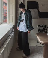 スーパーワイドロゴパンツ / [自主製作] Super wide logo pants (3 color)