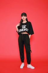 エナジーショートスリーブクロップTシャツ/TOP(7806) Energy Short Sleeve Crop Tee