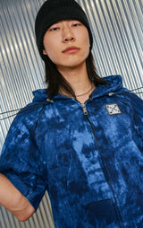 パッチフードジップアップ/patch hood zipup_deep