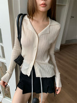 All-round knit cardigan