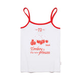 チェリートムボーイグラフィックノースリーブ / CHERRY TOMBOY GRAPHIC SLEEVELESS [WHITE]